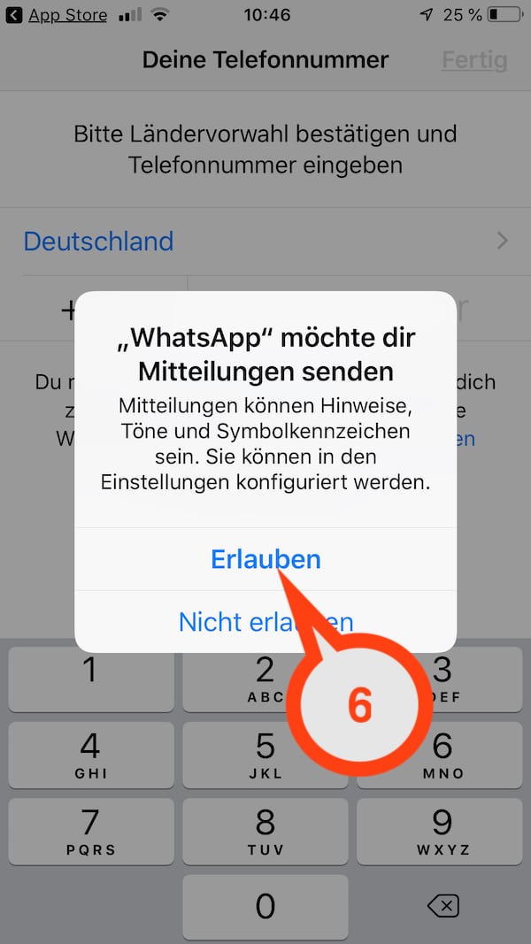 WhatsApp den Zugriff auf eigene Kontakte erlauben