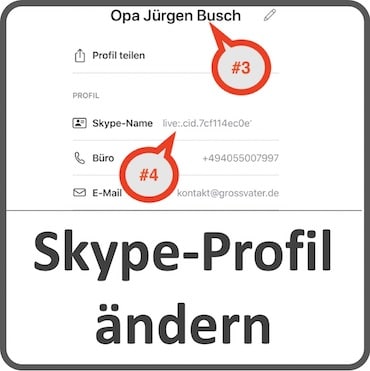 Skype-Profil ändern