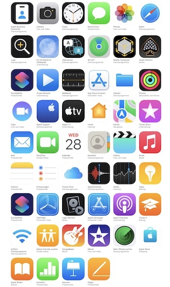 Apps für das iPhone - Standard