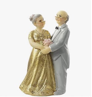 Tortendekoration Goldene Hochzeit
