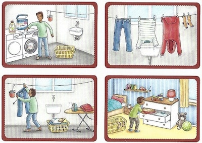 Erzählkarten: die Wäsche waschen