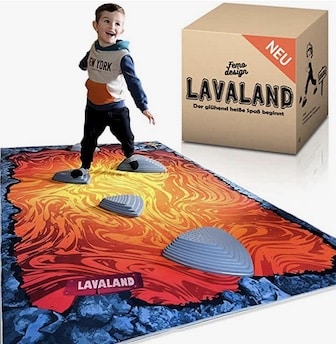 Lavaland - Spielteppich mit 5 Stapelsteinen