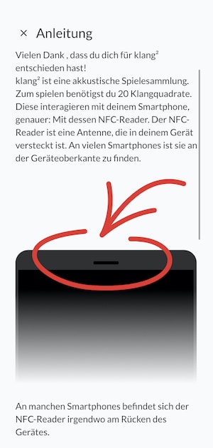 Der NFC-Reader muss beim Smartphone aktiviert sein