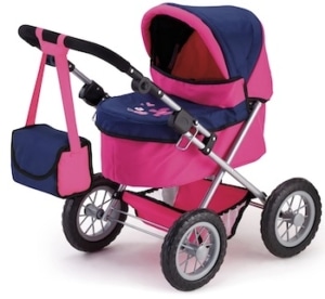 Puppenwagen Trendy - rosa / blau