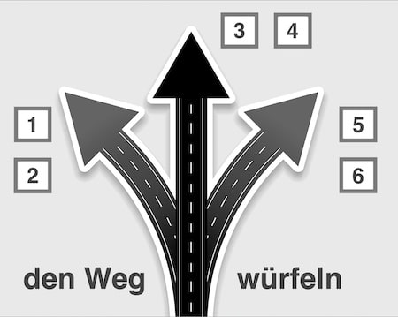 den Weg würfeln