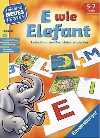 E - wie Elefant - Lernbuch für die Vorschule