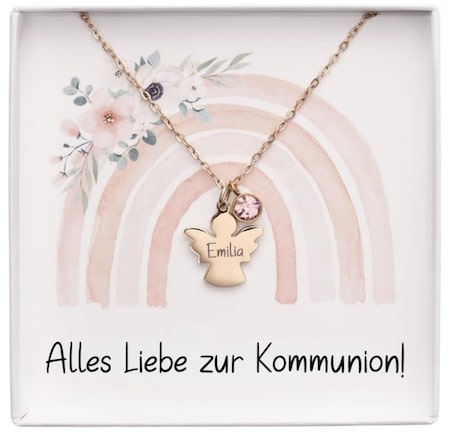 personalisierte Kette mit Schutzengel