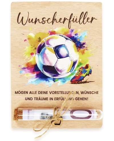 Fussball Geschenk Verpackung zur Jugendweihe
