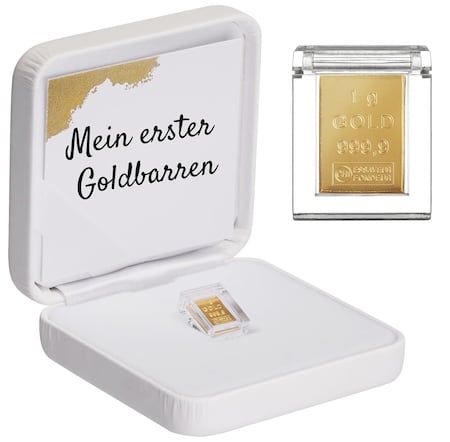 erster Goldbarren zur Geburt