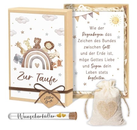 Verpackung Geldgeschenk Wunscherfüllung zur Taufe