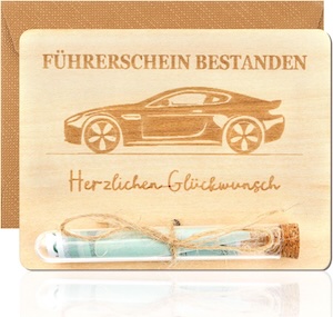 Hopton Führerschein-Geldgeschenk mit Reagenzglas