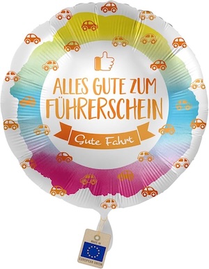 Libetui Folienballon „Alles Gute zum Führerschein“