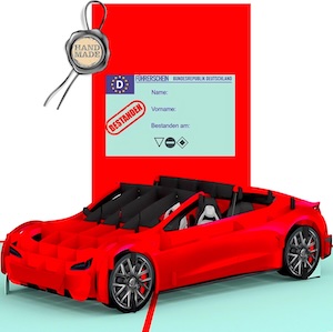 Liebessa 3D Pop-Up Karte „Autoführerschein“