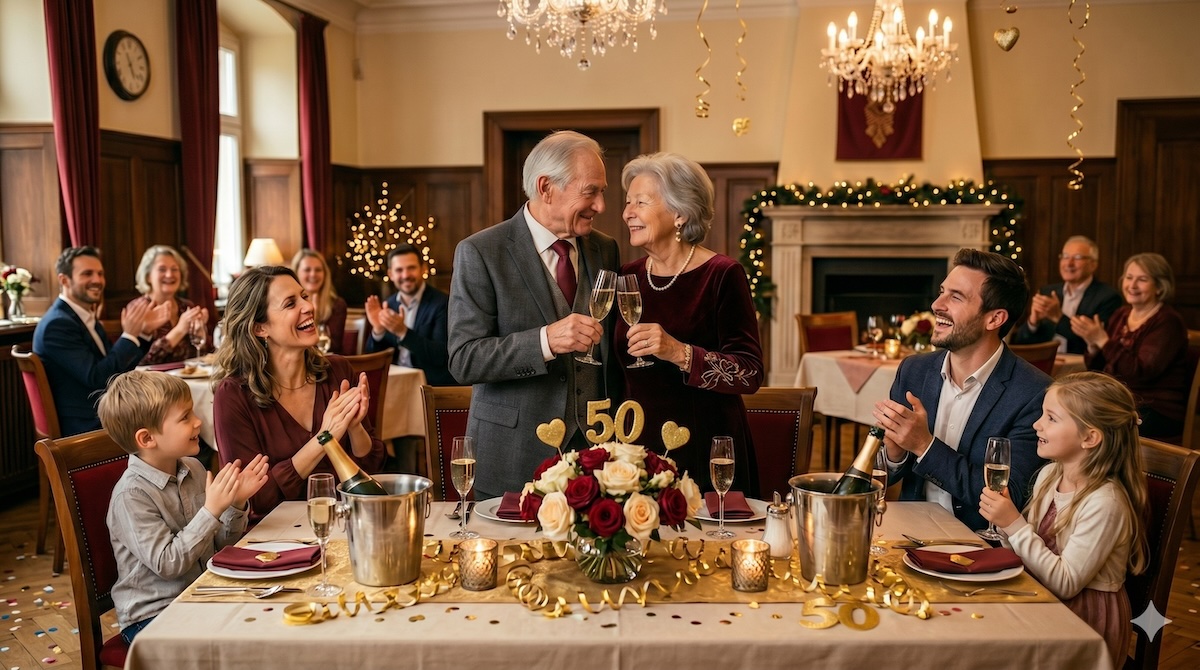 Glückwünsche zur goldenen Hochzeit