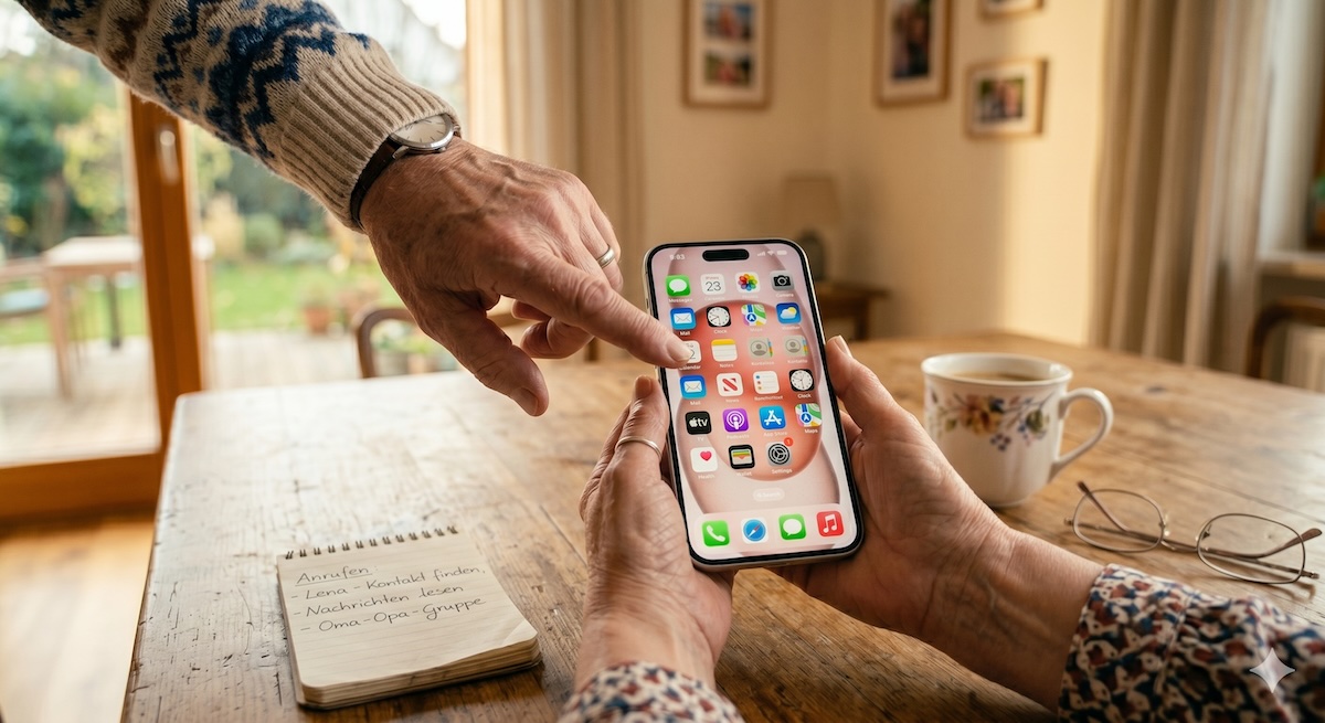 iPhone-Anleitung für Anfänger und Senioren — Großeltern lernen das iPhone