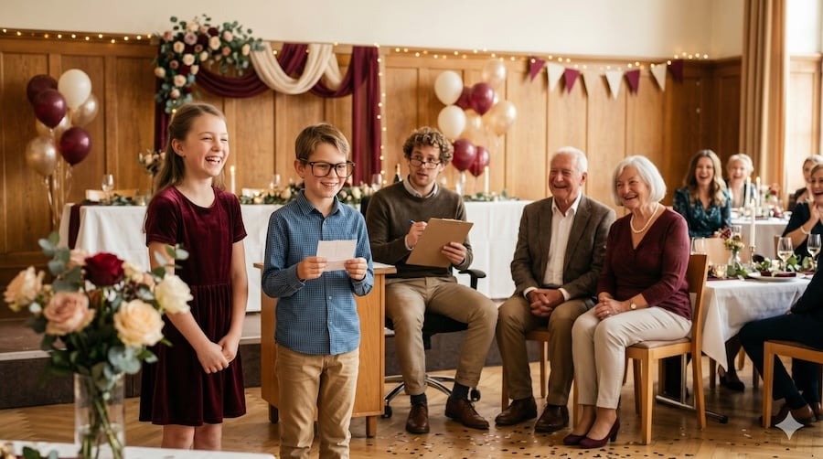 Sketch zur Goldenen Hochzeit für 3-4 Personen: Eheberatung mit goldenem Paar, humorvolle Szene