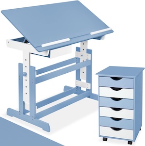 Kinderschreibtisch mit Schublade / Rollcontainer Kinderschreibtisch