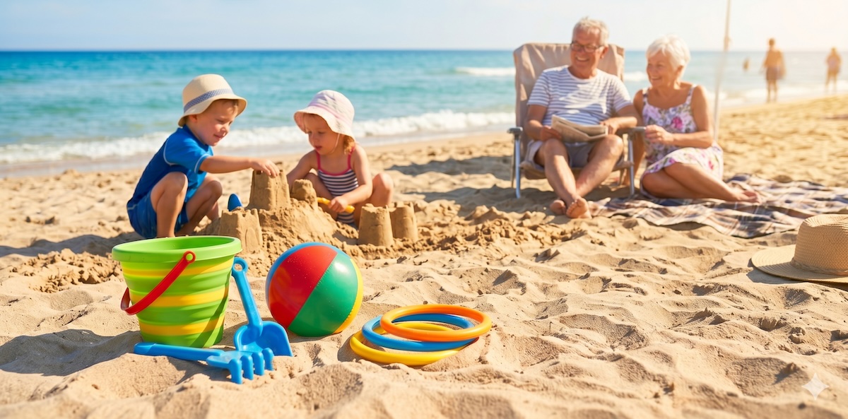 Geschenke für den Strand von Oma und Opa für die Enkelkinder