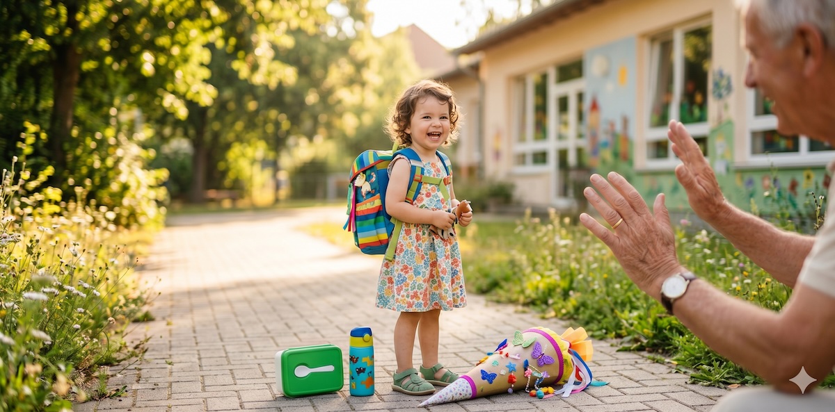 Geschenk zum Kindergartenstart von Oma und Opa für das Enkelkind