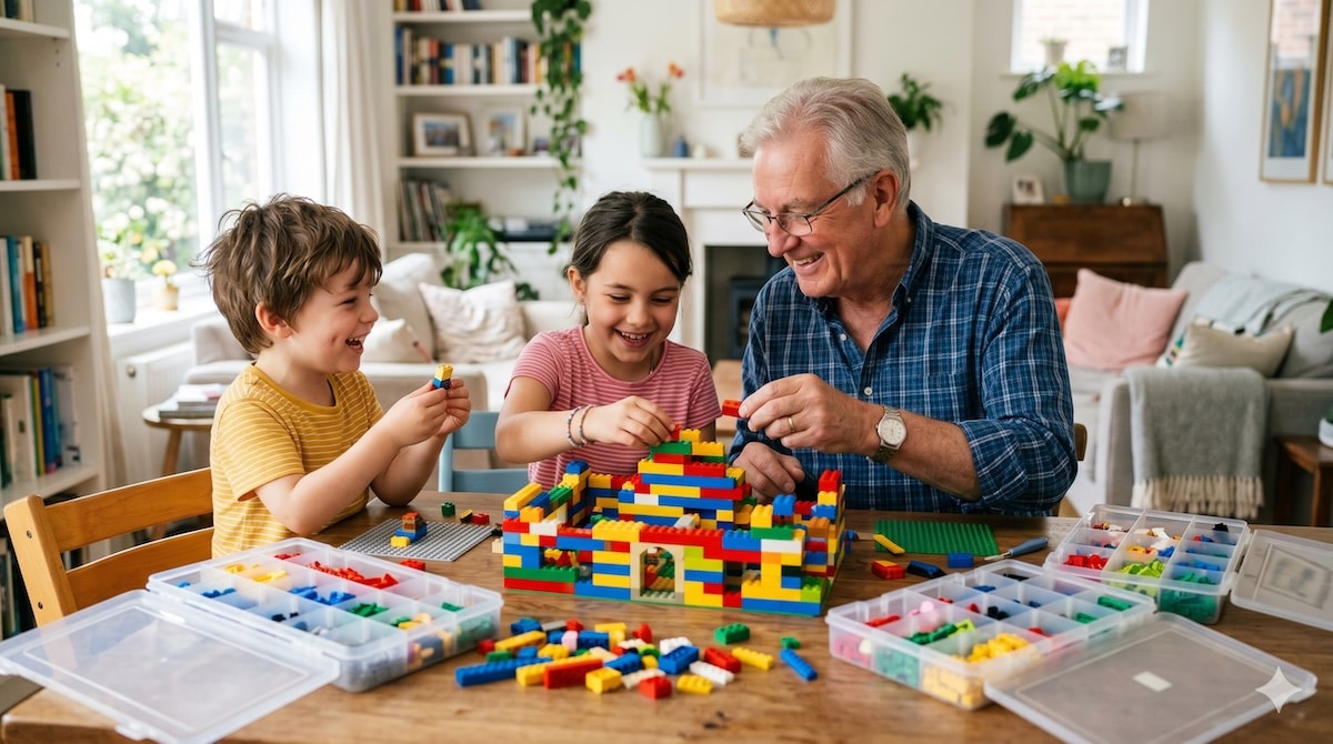 LEGO mit Opa und Oma – bauen, sortieren, schenken