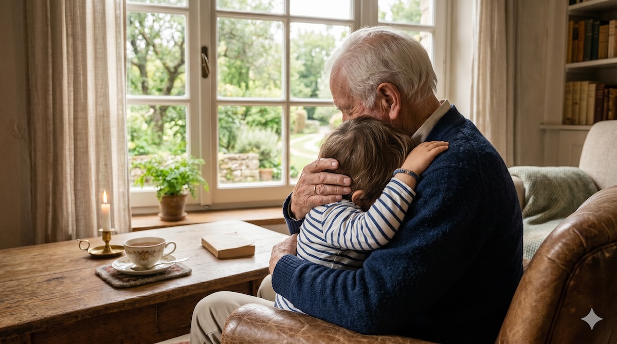 Schwere Zeiten – eine ältere und eine jüngere Hand halten sich