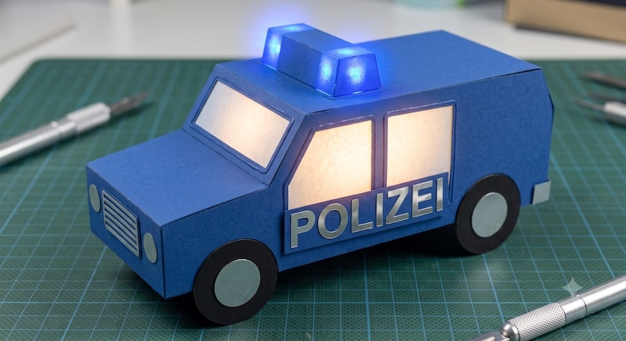 3D-Polizeifahrzeug – fertiges Modell