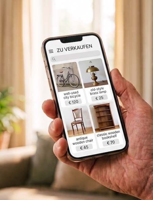 Kleinanzeigen-App zum Kaufen und Verkaufen auf dem Smartphone