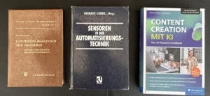 Fachbücher aus dem Studium., der Lehrtätigkeit und heute für die Contenterstellung