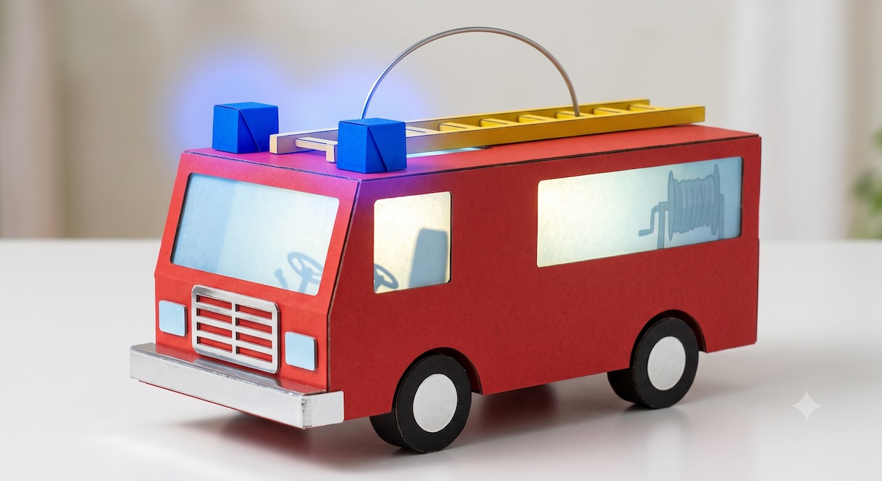 Feuerwehr-Laterne basteln