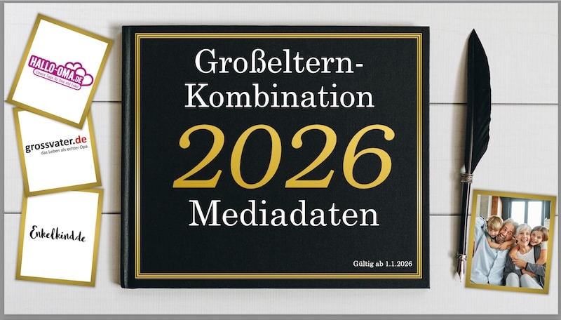 Mediadaten 2026 für unsere Großeltern-Portale – Titelseite der GroßelternKombination