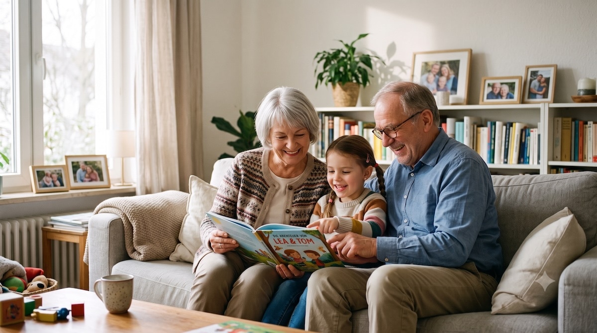 Tipps für den Alltag mit Kindern – Oma und Opa spielen und lachen mit dem Enkelkind