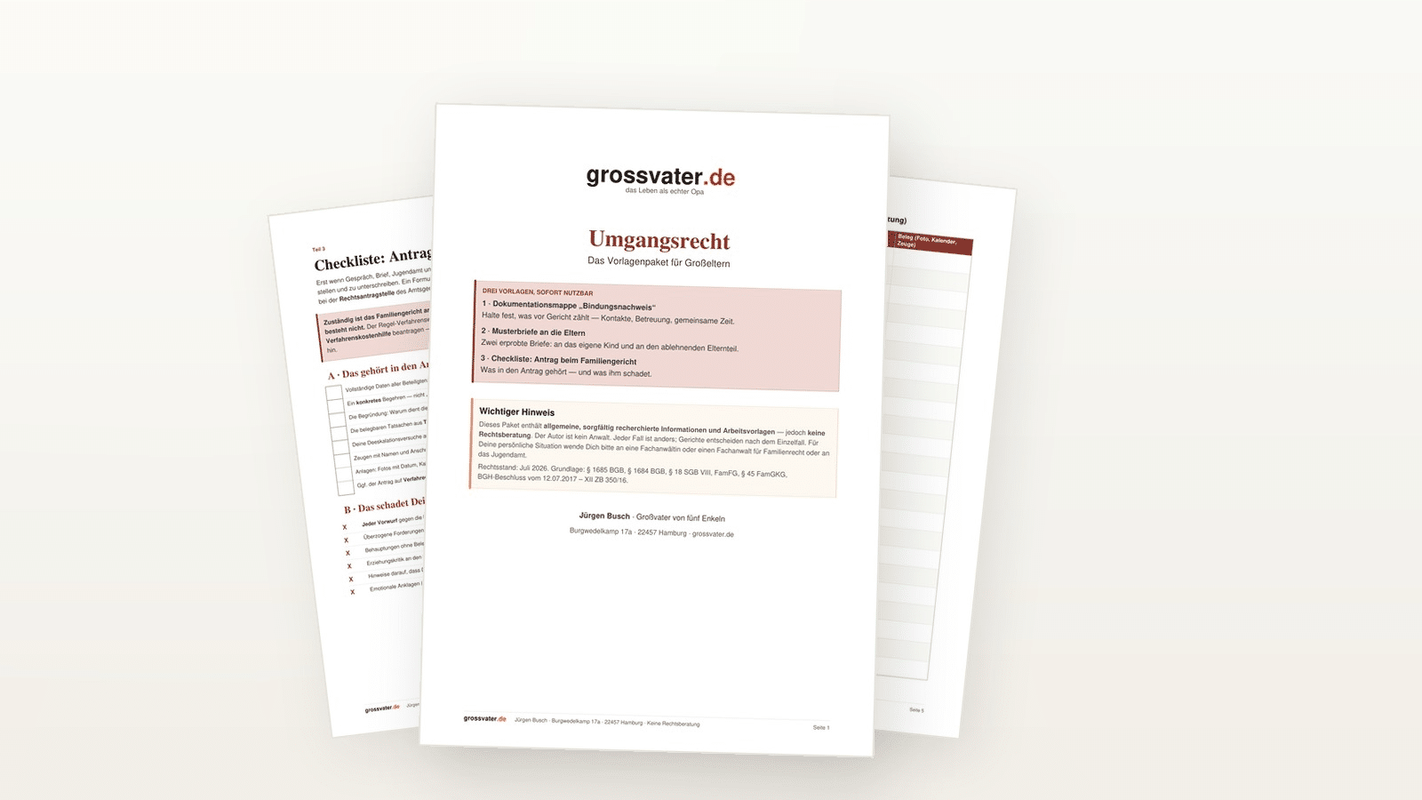 Das Umgangsrecht-Vorlagenpaket für Großeltern – Musterbriefe, Dokumentationsmappe und Leitfaden