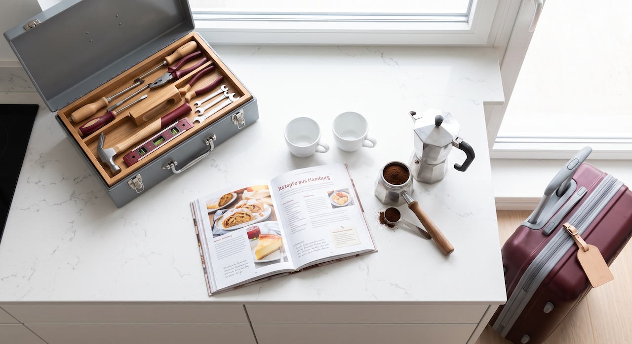 Geschenke zum 21. Geburtstag: Espressokocher, Werkzeugkoffer, Kochbuch und Koffer