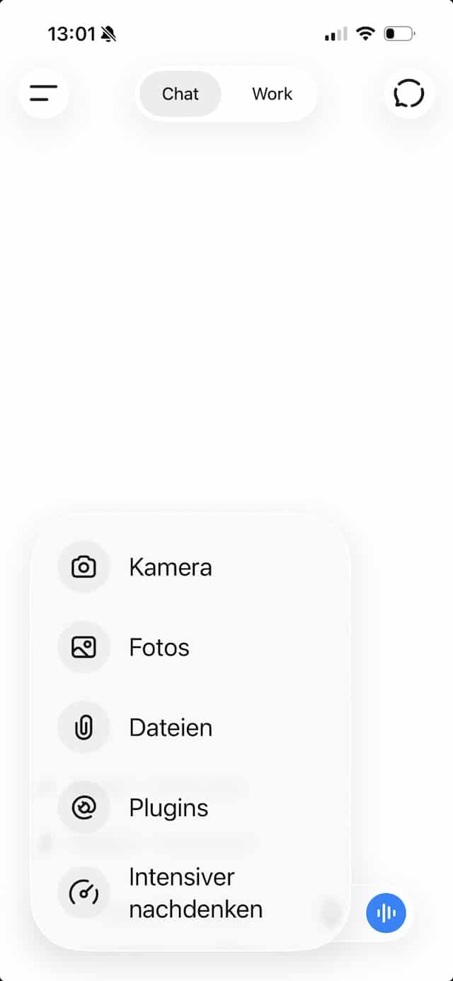 Die Auswahl zwischen Kamera und Fotosammlung